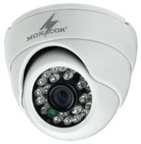 MONACOR 1/4' Mini-Dome-Farbkamera TVCCD-240SET